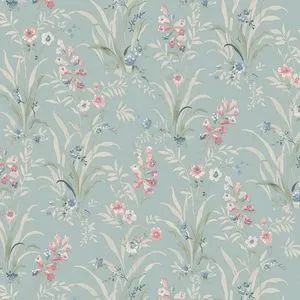 Product Image 1 for Laura Ashley Mosedale Posy Dark Duck Egg Blue Wallpaper from Graham & Brown