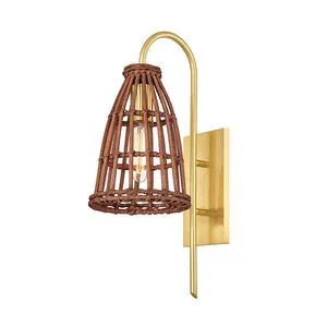 Product Image 1 for Jordan 1-Light Wall Sconce - Aged Brass from Hudson Valley