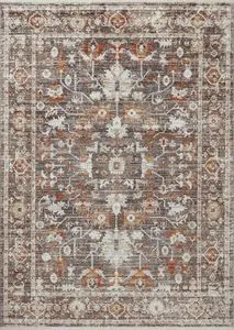 Product Image 3 for Bonney Charcoal / Spice Rug from Loloi