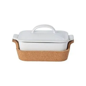 Product Image 1 for Ensemble Small Ceramic Stoneware Oval Casserole with Cork Tray from Casafina