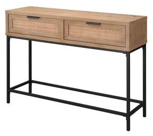 Product Image 4 for Reed Console Table in Washed Wood & Black Metal from Jamie Young