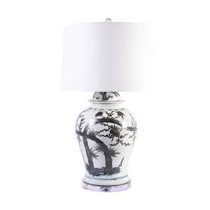 Product Image 1 for Blue & White Bamboo Temple Jar Lamp from Legend of Asia