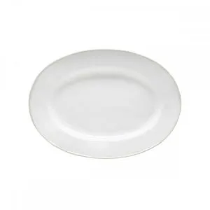 Product Image 1 for Beja Small Ceramic Stoneware Oval Platter - White & Cream from Costa Nova