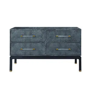 Product Image 1 for Etta Navy Burl Wood Cabinet from Worlds Away