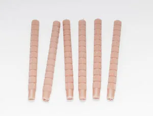 Product Image 1 for Maddison 10 1/4" Unscented Khahki Sculpted Stripe-Textured Taper Candles, Set of 6 from Creative Co-Op