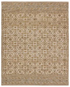 Product Image 1 for Sarang Updated Traditional Handmade Trellis Brown/ Gold Rug - 5' x 8' from Jaipur