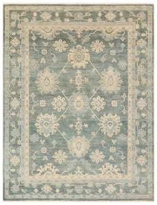 Product Image 1 for Kerensa Handknotted Floral Blue / Beige Rug from Jaipur 