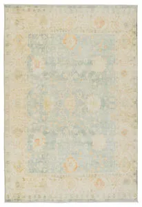 Product Image 6 for Lovato Floral Blue/ Green Rug from Jaipur 