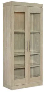 Product Image 1 for Cascade Oak & Tempered Glass Display Cabinet from Hooker Furniture