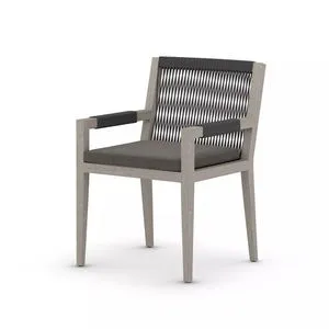 Product Image 4 for Sherwood Outdoor Dining Armchair Weathered Grey from Four Hands