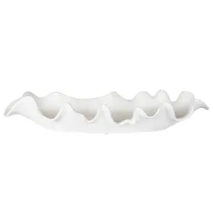 Product Image 4 for Ruffled Feathers Modern White Bowl from Uttermost