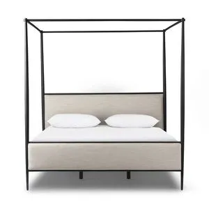 Product Image 1 for Xander Savoy Parchment Canopy Bed from Four Hands