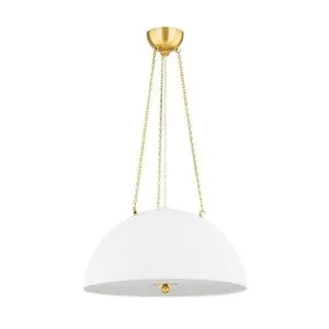 Product Image 1 for Chiswick 3-Light Aged Brass Pendant from Hudson Valley