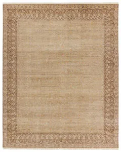 Product Image 1 for Designer Edit Serenity Hand-Knotted Trellis Gold / Brown Rug 6' x 9' from Jaipur