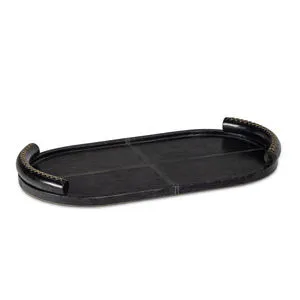Product Image 1 for Forte Leather Oval Tray from Regina Andrew Design