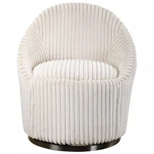 Product Image 16 for Crue White Swivel Chair from Uttermost