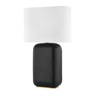 Product Image 1 for Arthur 1-Light Black Lava Ceramic Table Lamp from Hudson Valley