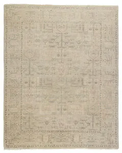 Product Image 5 for Ginerva Hand-Knotted Oriental Cream/ Green Rug from Jaipur 