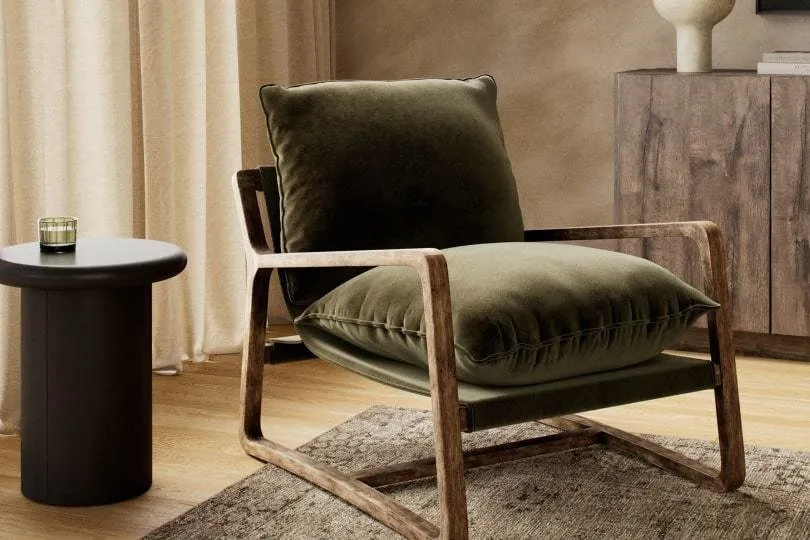 color and texture layers - image of Four Hands chair in styled space