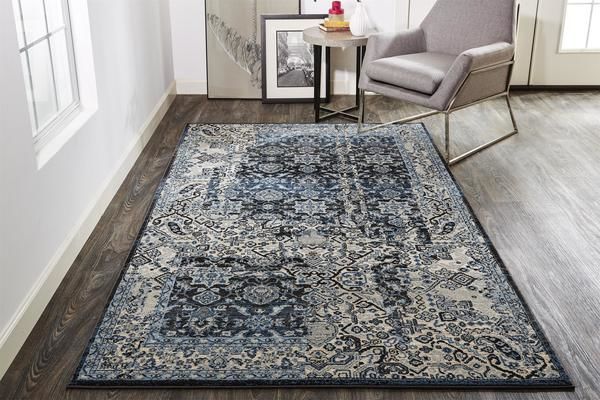 Product Image 1 for Ainsley Charcoal Gray / Glacier Blue Rug from Feizy Rugs