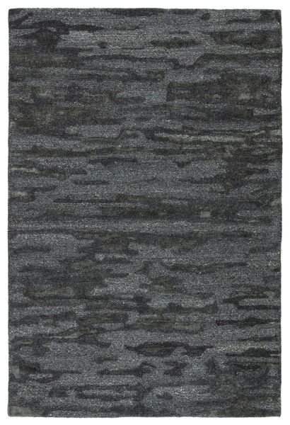Fjord Handmade Abstract Blue/ Gray Rug image 6