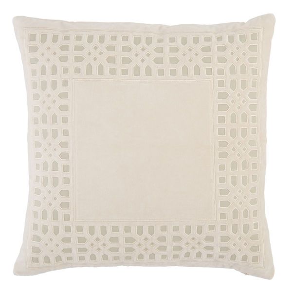 Product Image 1 for Azilane Trellis Beige/ Light Gray Throw Pillow 22 inch from Jaipur 