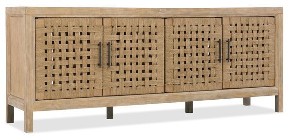 Product Image 1 for Wabi Sabi 76" Woven Door Entertainment Console from Hooker Furniture