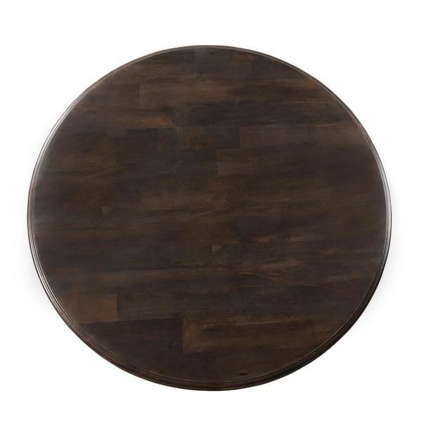 Toulon Vintage Brown Round Dining Table image 2