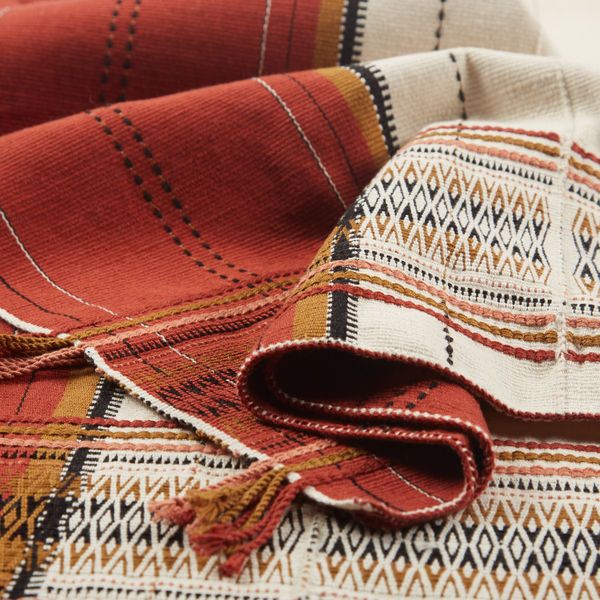 Product Image 2 for Angami Tribal Red/ Cream Throw from Jaipur 