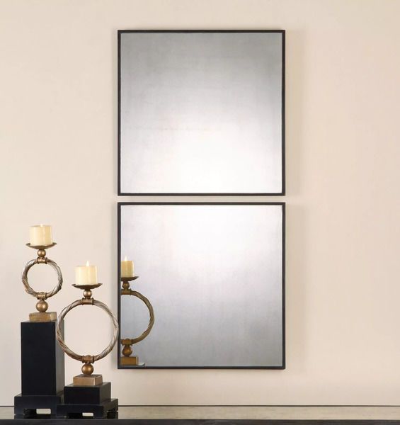 Product Image 1 for Uttermost Matty Antiqued Square Mirrors, S/2 from Uttermost