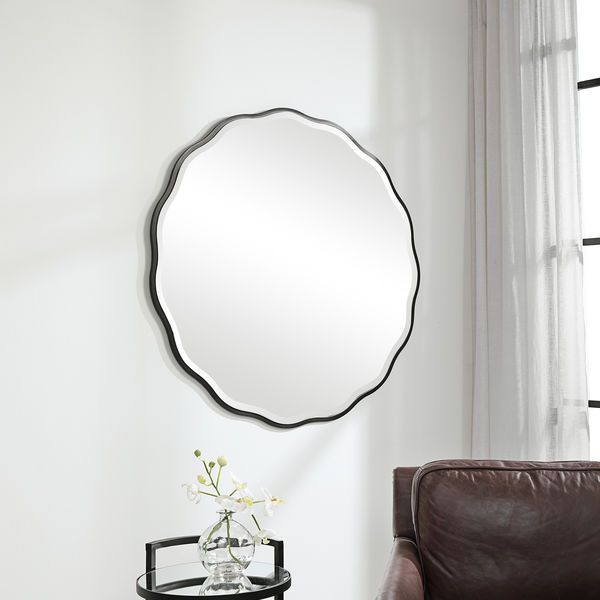 Product Image 1 for Aneta Black Round Mirror from Uttermost