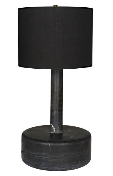 Product Image 1 for Black Marble Cylinder Lamp With Black Shade from Noir