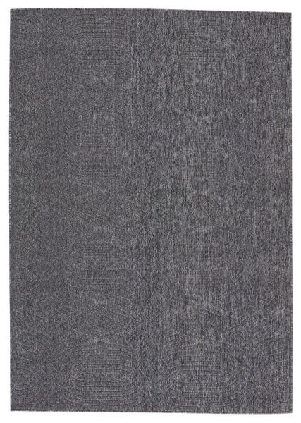 Ekon Indoor/ Outdoor Trellis Dark Gray Rug image 1