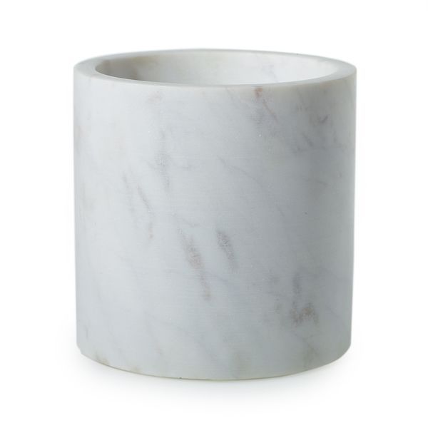 White and Grey Marble Pot image 1