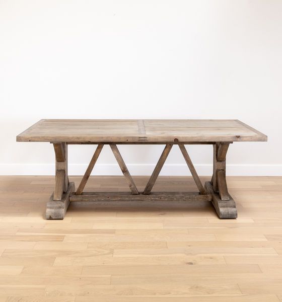 Product Image 4 for Ruth Wooden Trestle Dining Table from Blaxsand