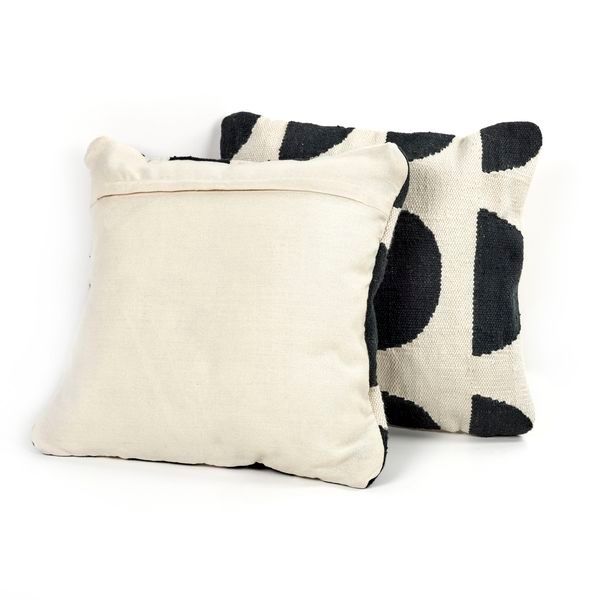 Product Image 1 for Domingo Half Moon Black and White Outdoor Pillows, Set of 2 from Four Hands