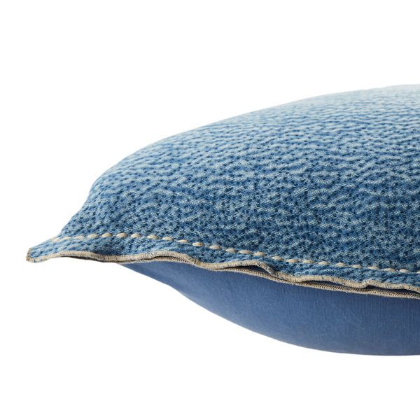 Product Image 1 for Warrenton Solid Blue Throw Pillow 26 inch from Jaipur 