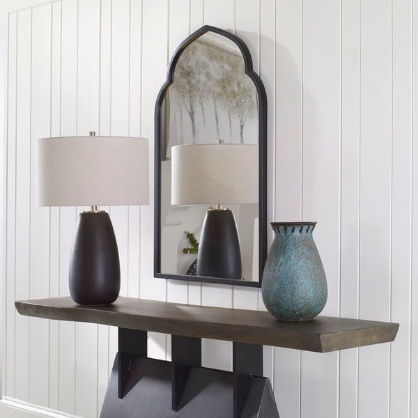 Product Image 1 for Kenitra Black Arch Mirror from Uttermost