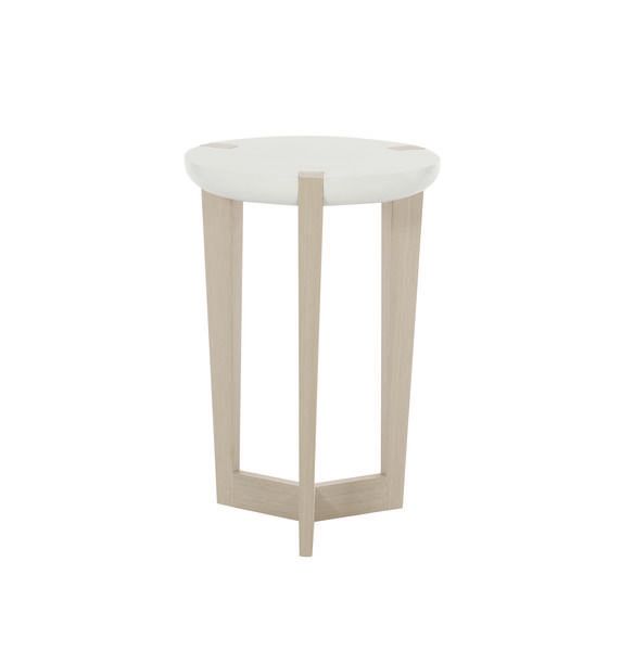 Axiom Round White Chairside Table image 3