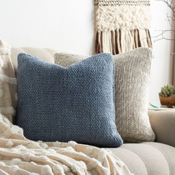 Product Image 1 for Terry Denim Blue Pillow from Surya