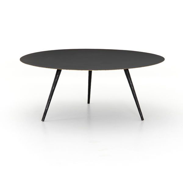 Trula Round Coffee Table Rubbed Black image 1