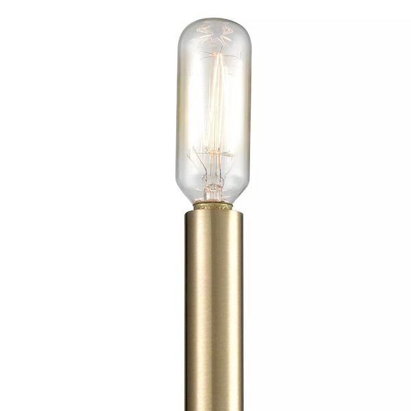 Livingston 1 Light Vanity Lamp In Matte Black And Satin Brass image 4