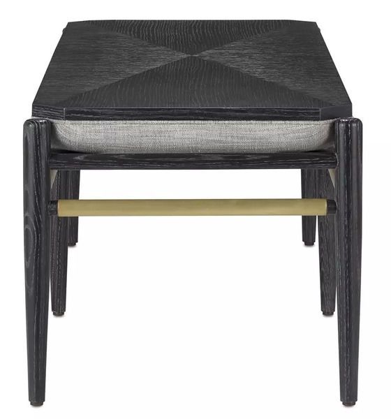 Product Image 1 for Visby Smoke Black Bench from Currey & Company