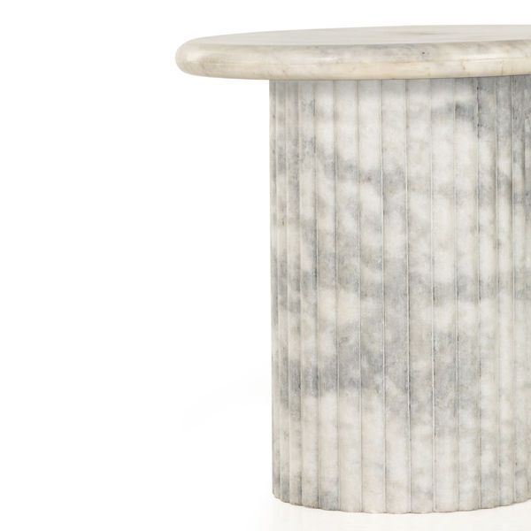 Product Image 9 for Oranda White Marble End Table from Four Hands