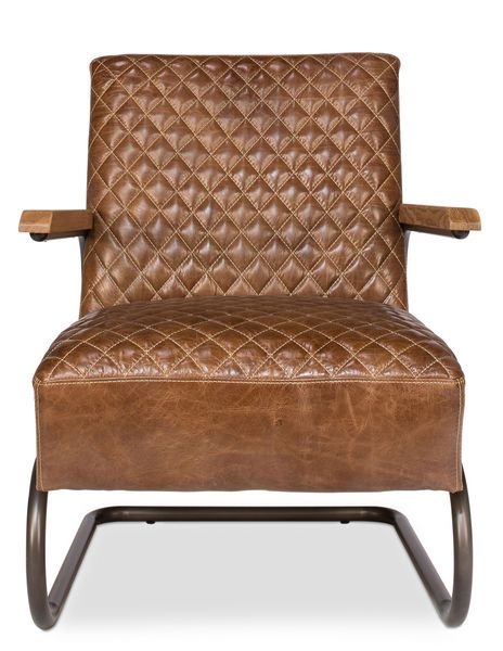 Product Image 2 for Beverly Hills Chair - Cuba Brown Leather from Sarreid Ltd.