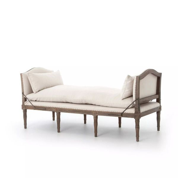 Allison White Chaise Lounge Harbor Natural image 1