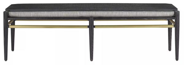 Product Image 2 for Visby Smoke Black Bench from Currey & Company