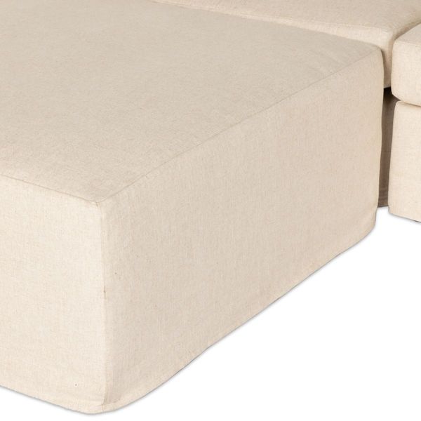 Product Image 9 for Delray 3 Piece Slipcover Sectional With Ottoman from Four Hands