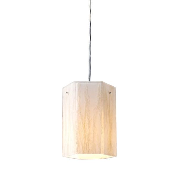 Product Image 1 for Modern Organics 1 Light Pendant In White Sawgrass Material In Polished Chrome  from Elk Lighting