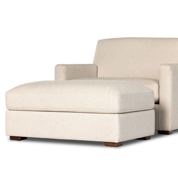 Product Image 12 for Andrus Cream Fabric Chair & A Half with Ottoman from Four Hands